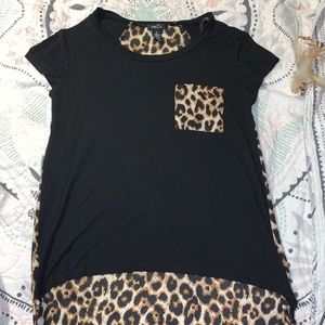 Rue21 Cheetah Print Pocket Shirt